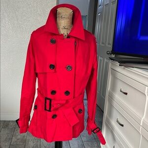 Pendleton Women's Bold Red Double-Breasted Pea Coat